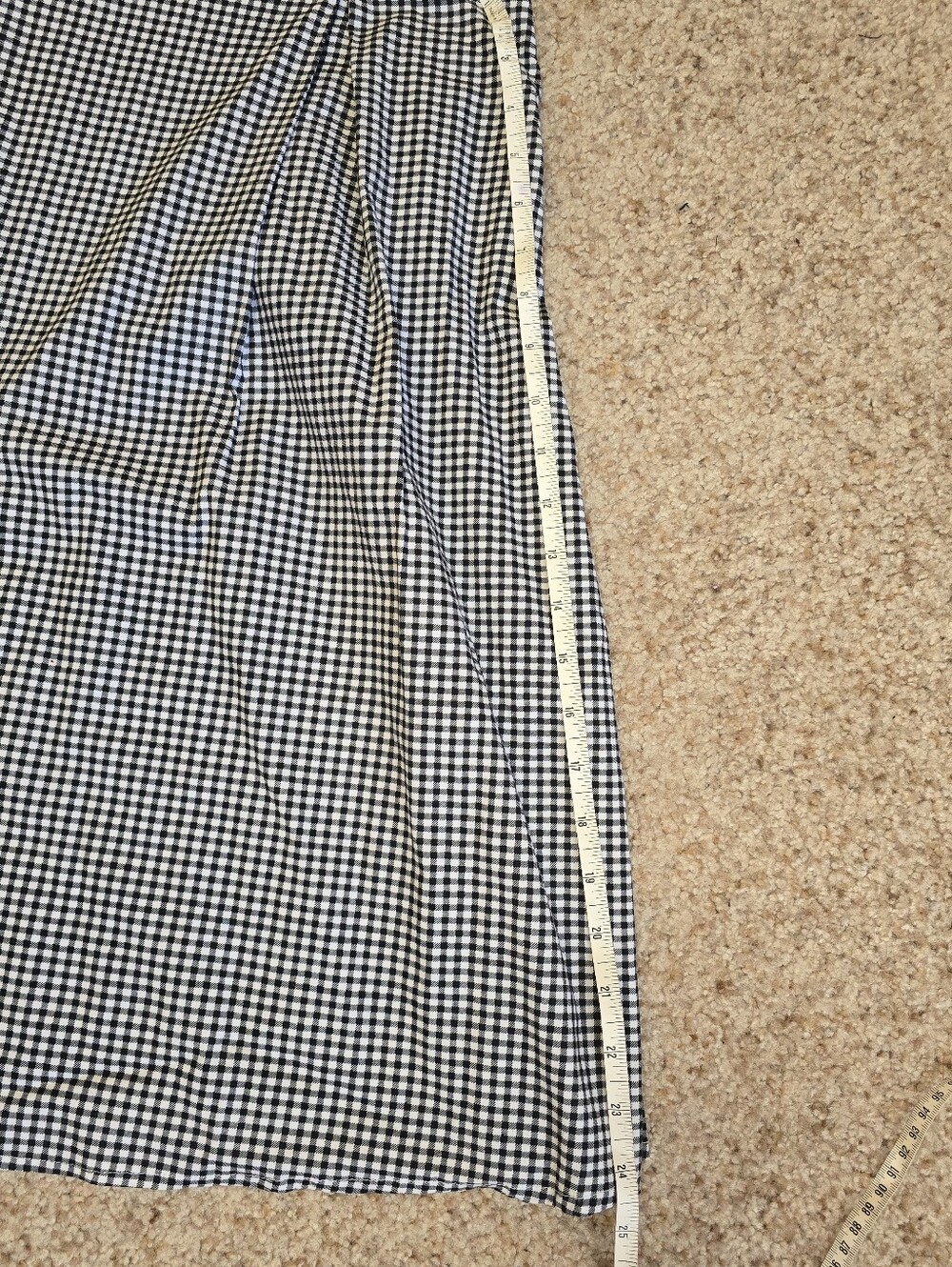 D.J. Summers Gingham Dress with Red Trim - Black and White, size 12 - Picture 5 of 7